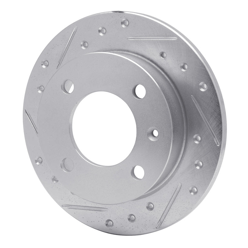 R1 Concepts R1 78-80 Ford Fiesta (USA/Canada) Front Left Drilled & Slotted Silver Brake Rotor