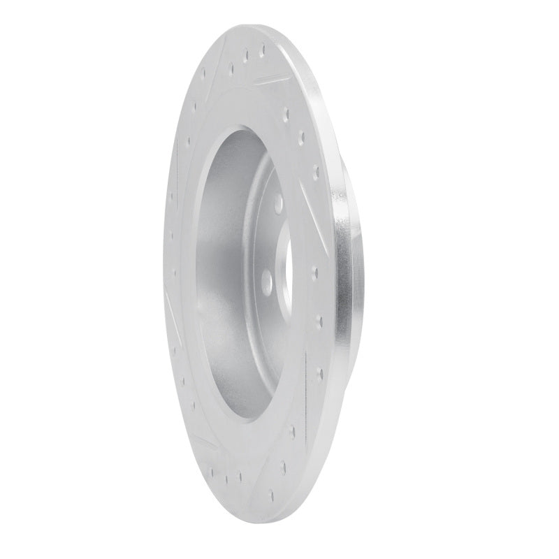 R1 Concepts R1 09-14 Mini Cooper (Excl Clubman) Rear Right Drilled & Slotted Silver Brake Rotor