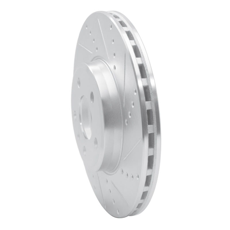 R1 Concepts R1 08-25 Audi A4 (USA/Canada) Front Right Drilled & Slotted Silver Brake Rotor