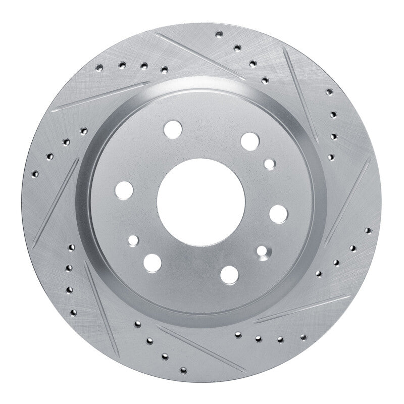 R1 Concepts R1 23-25 Chevrolet Colorado Rear Right Drilled & Slotted Silver Brake Rotor