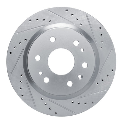 R1 Concepts R1 23-25 Chevrolet Colorado Rear Right Drilled & Slotted Silver Brake Rotor