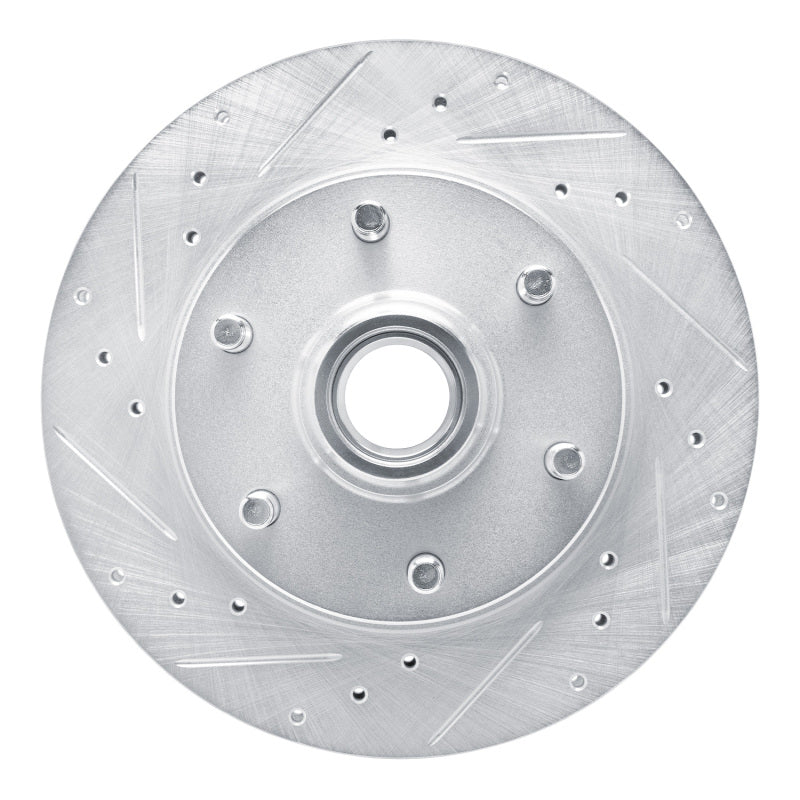R1 Concepts R1 88-96 Chevrolet C2500 Front Left Drilled & Slotted Silver Brake Rotor