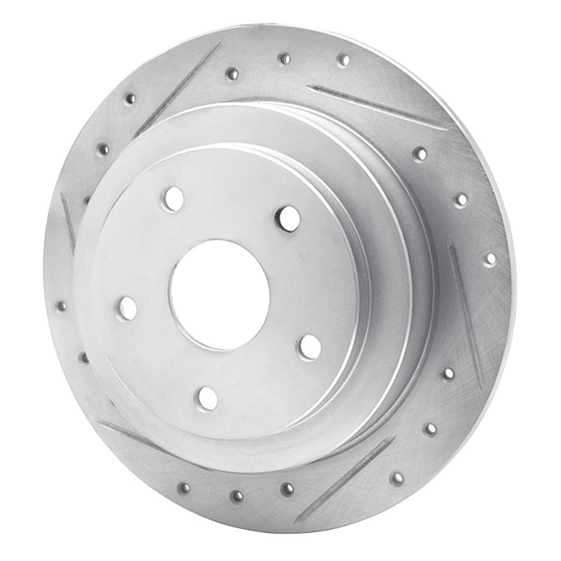 R1 Concepts R1 92-97 Subaru SVX Rear Left Drilled & Slotted Silver Brake Rotor