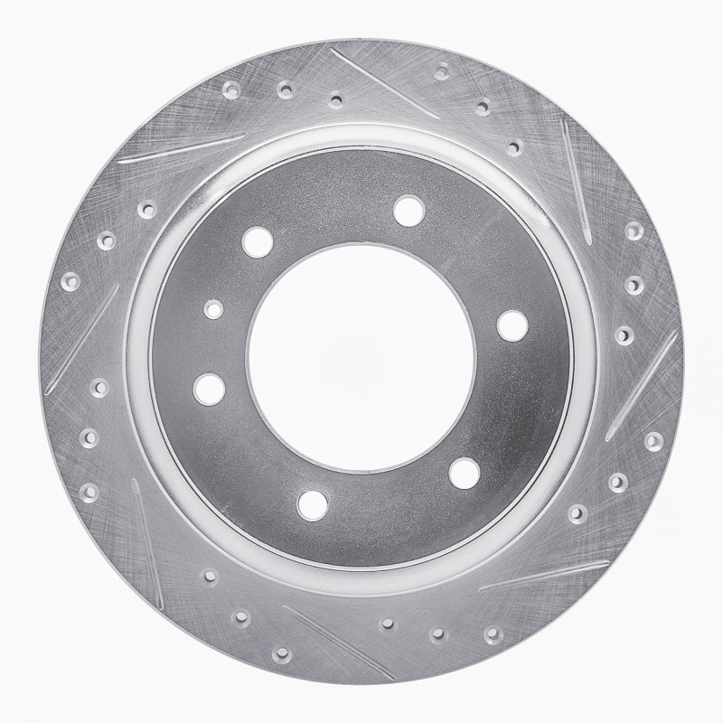 R1 Concepts R1 92-04 Acura SLX Rear Right Drilled & Slotted Silver Brake Rotor