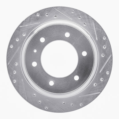 R1 Concepts R1 92-04 Acura SLX Rear Right Drilled & Slotted Silver Brake Rotor