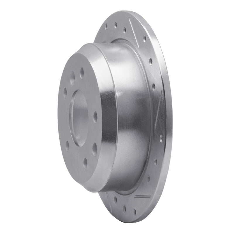 R1 Concepts R1 86-89 Jaguar VanDEN PLAS Rear Right Drilled & Slotted Silver Brake Rotor