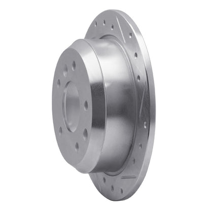 R1 Concepts R1 86-89 Jaguar VanDEN PLAS Rear Right Drilled & Slotted Silver Brake Rotor
