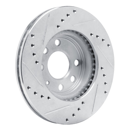 R1 Concepts R1 99-99 Daewoo Nubira Front Left Drilled & Slotted Silver Brake Rotor