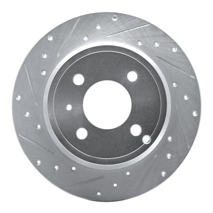 R1 Concepts R1 93-95 Volvo 850 Rear Left Drilled & Slotted Silver Brake Rotor