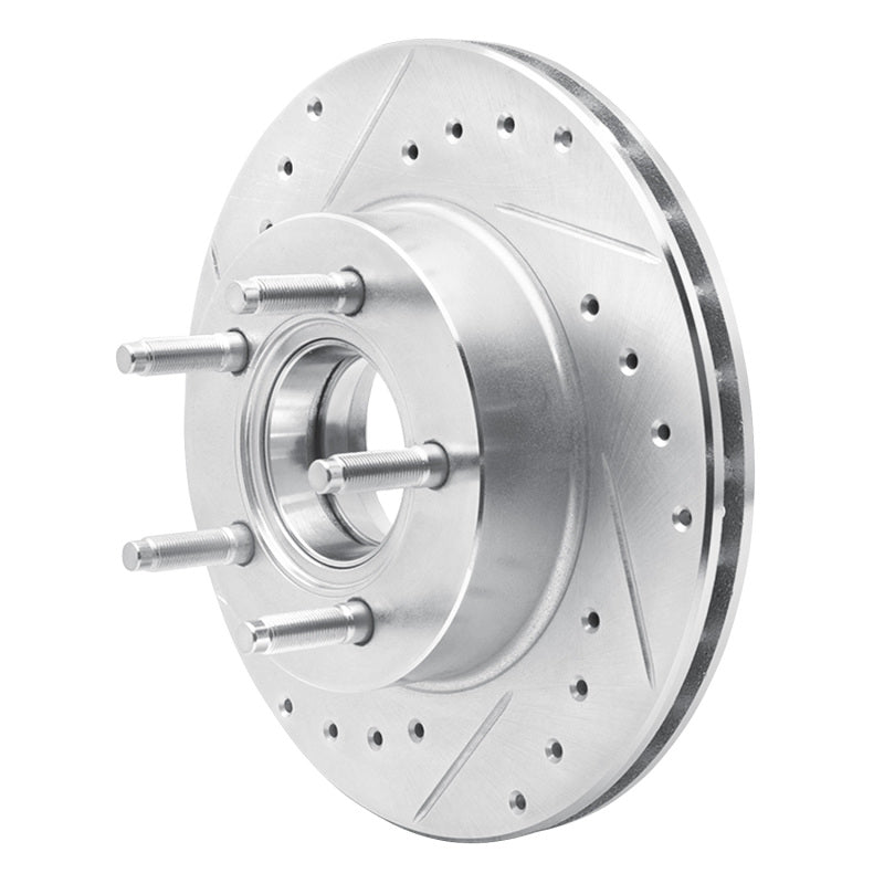 R1 Concepts R1 1990-1994 Ford Ranger (USA/Canada) Front Left Drilled & Slotted Silver Brake Rotor