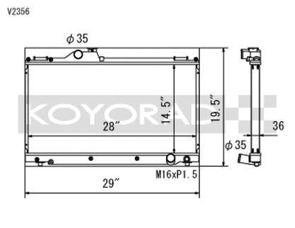 Koyo 01-05 Lexus IS300 (MT) Radiator