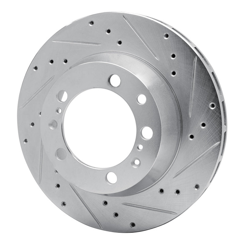 R1 Concepts R1 91-97 Porsche 911 Left Rear Drilled & Slotted Silver Brake Rotor