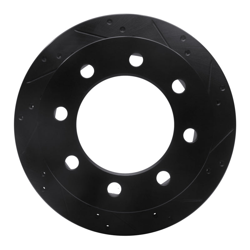 R1 Concepts R1 00-02 Dodge Ram 4000 (Mexico) Rear Right Drilled & Slotted Black Brake Rotor
