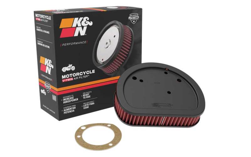 K&N Engineering K&N Replacement Air Filter 7.125in L x 5.688in W x 1.625in H for Harley-Davidson