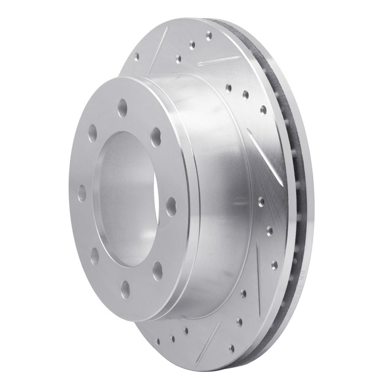 R1 Concepts R1 99-20 Chevrolet Express 3500 Rear Left Drilled & Slotted Silver Brake Rotor