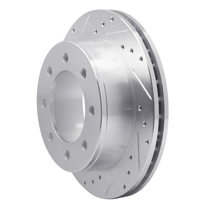 R1 Concepts R1 99-20 Chevrolet Express 3500 Rear Left Drilled & Slotted Silver Brake Rotor