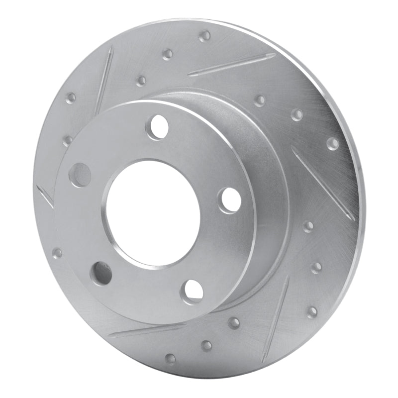 R1 Concepts R1 92-05 Audi A6 (Mexico) Rear Left Drilled & Slotted Silver Brake Rotor