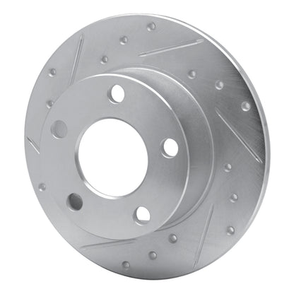 R1 Concepts R1 92-05 Audi A6 (Mexico) Rear Left Drilled & Slotted Silver Brake Rotor