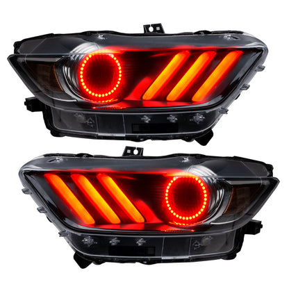 ORACLE Lighting Oracle 15-17 Ford Mustang V6/GT/Shelby DRL w/ Halo Kit - ColorSHIFT w/o Controller