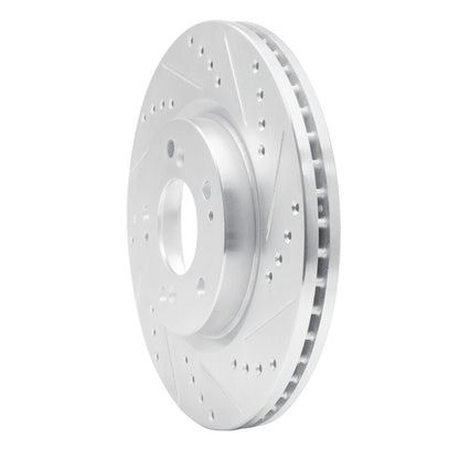 R1 Concepts R1 04-12 Mitsubishi Eclipse Front Right Drilled & Slotted Silver Brake Rotor