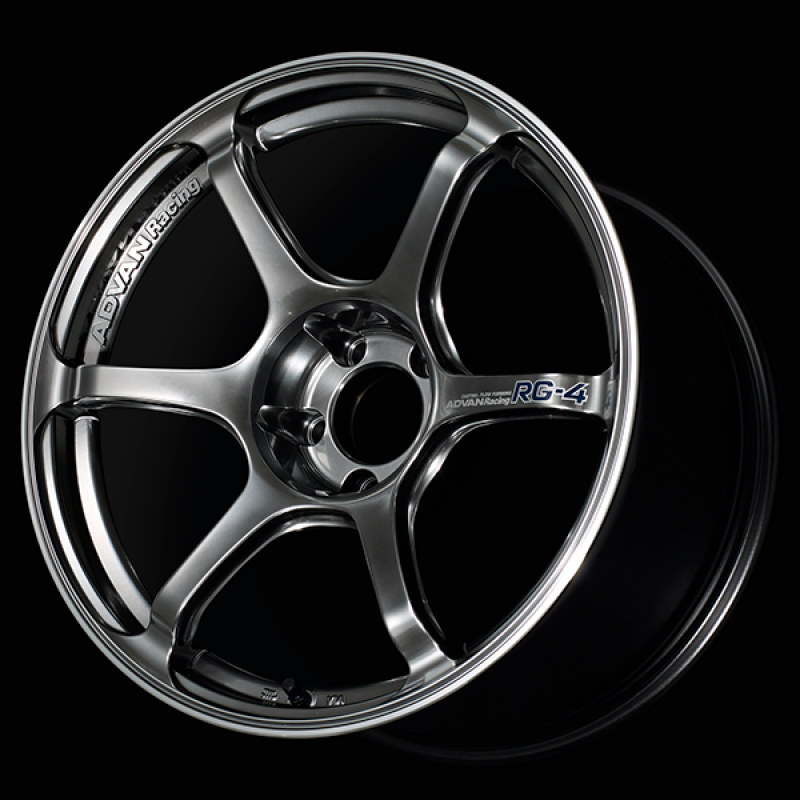 Advan RG-4 17x8.0 / +35 Offset / 4x100 / 63mm Bore / Racing Hyper Black and Ring