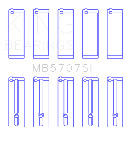 King Engine Bearings Hyundai G4Kc/G4Ke (Size +0.75mm) Main Bearing Set