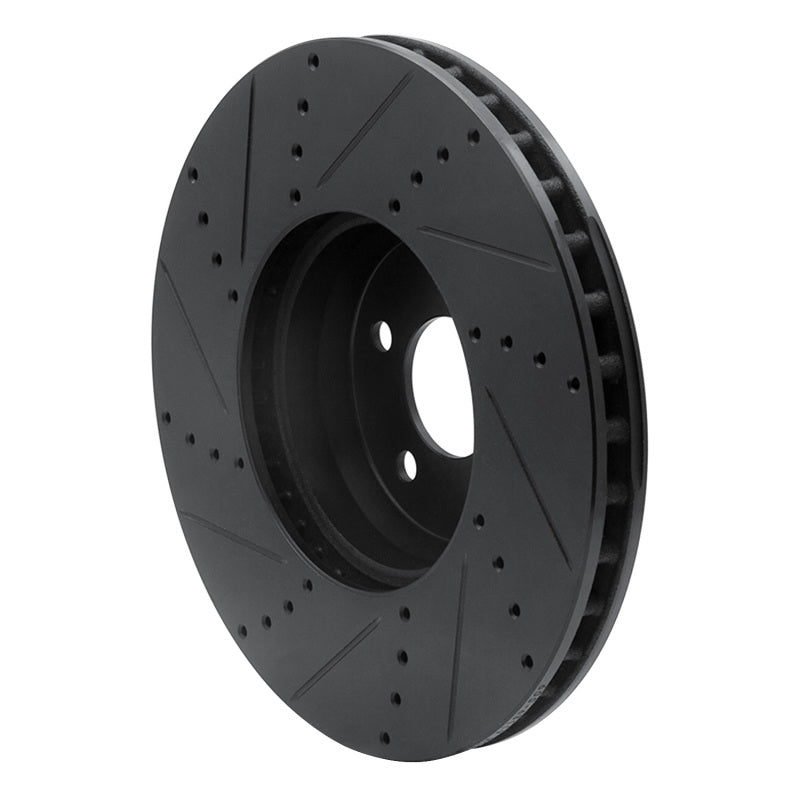 R1 Concepts R1 15-23 Mercedes-Benz C300 Sedan Front Right Drilled & Slotted Black Brake Rotor