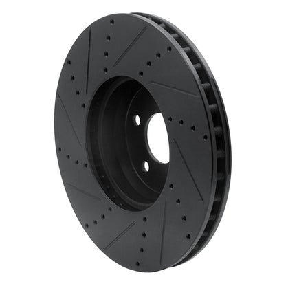 R1 Concepts R1 15-23 Mercedes-Benz C300 Sedan Front Right Drilled & Slotted Black Brake Rotor