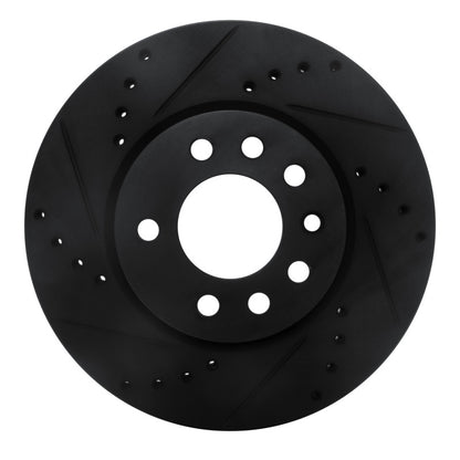 R1 Concepts R1 94-96 Saab 900 Front Left Drilled & Slotted Black Brake Rotor