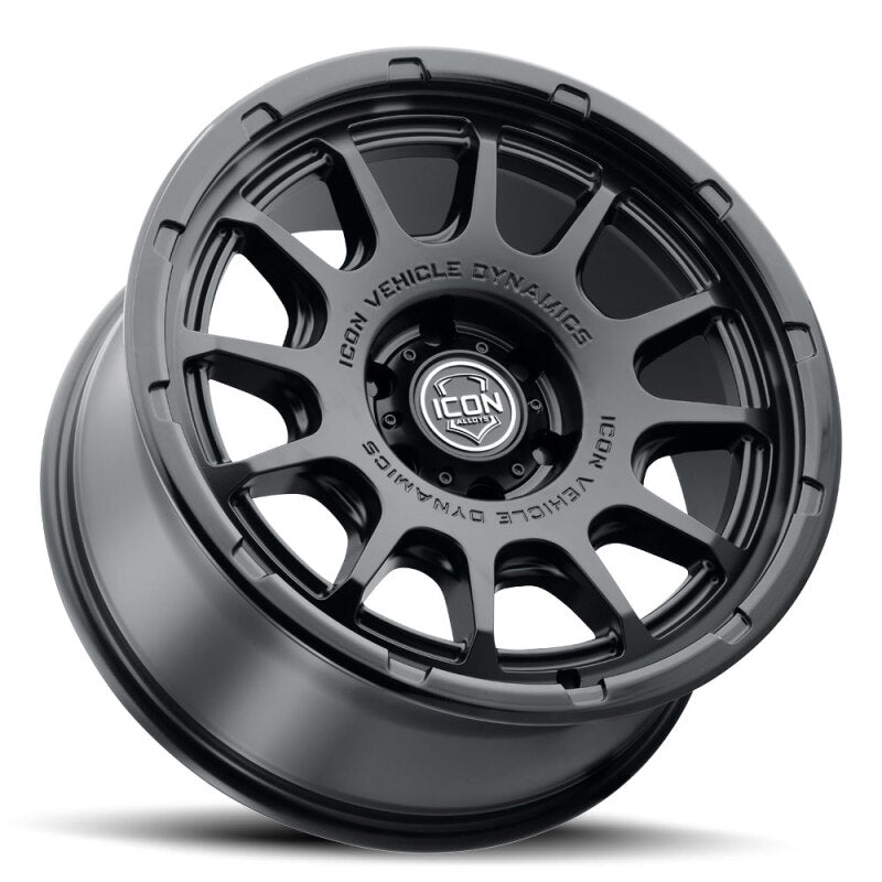 ICON Alloys Rancho 20x9 / 6x5.5 / 16mm / 5.625in BS DBL Black Wheel