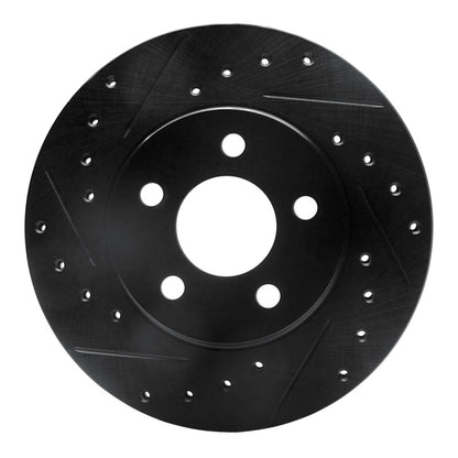 R1 Concepts R1 95-99 Dodge Neon (USA/Canada) Front Left Drilled & Slotted Black Brake Rotor