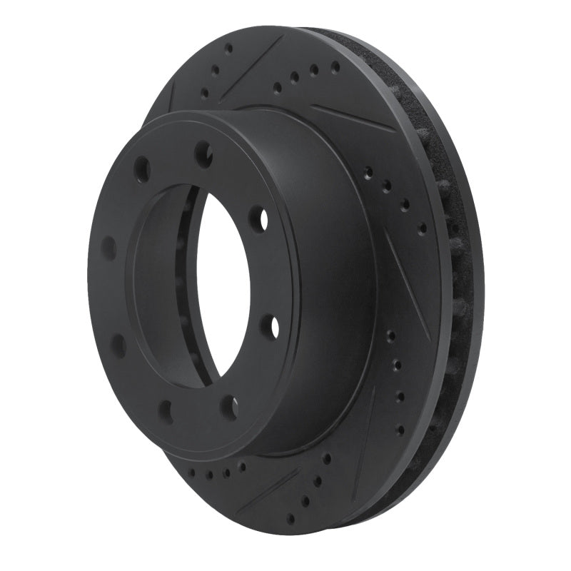 R1 Concepts R1 99-05 Ford F-250 4WD (Super Duty) Front Left Drilled & Slotted Black Brake Rotor