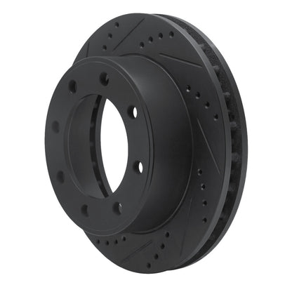 R1 Concepts R1 99-05 Ford F-250 4WD (Super Duty) Front Left Drilled & Slotted Black Brake Rotor