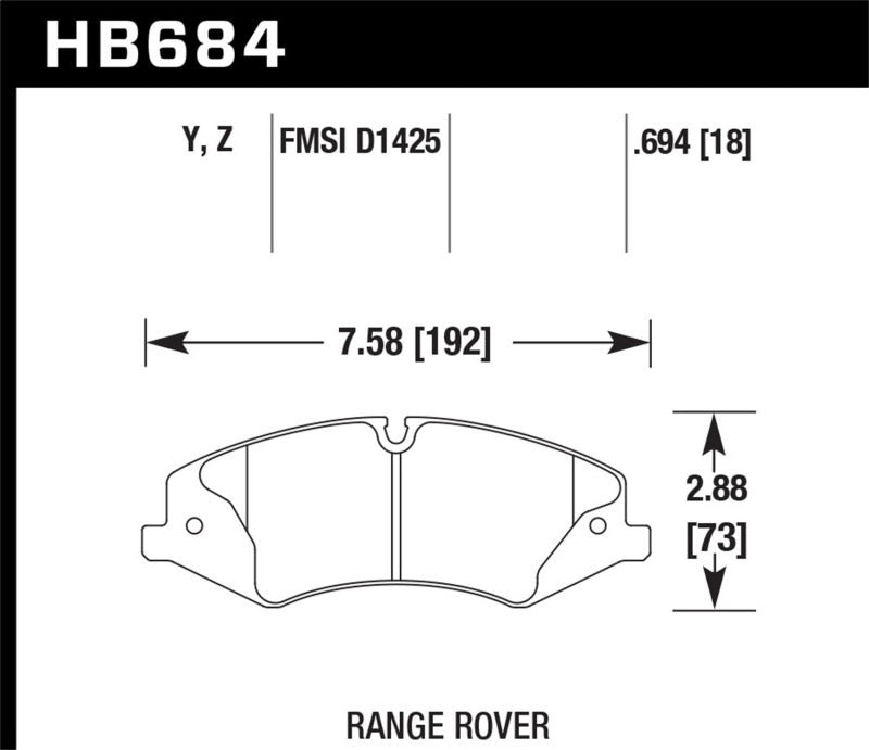 Hawk Performance Hawk 10-13 Range Rover/Range Rover Sport Supercharged LTS Front Brake Pads