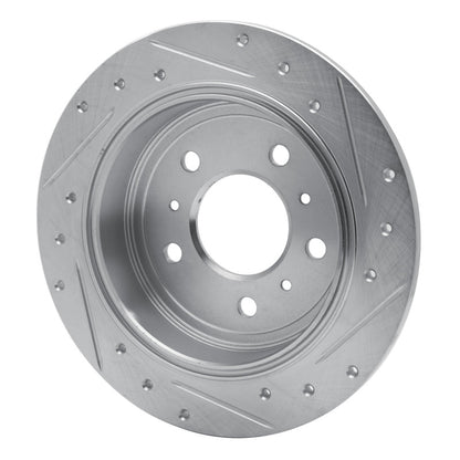 R1 Concepts R1 06-10 Buick ALLURE Rear Left Drilled & Slotted Silver Brake Rotor