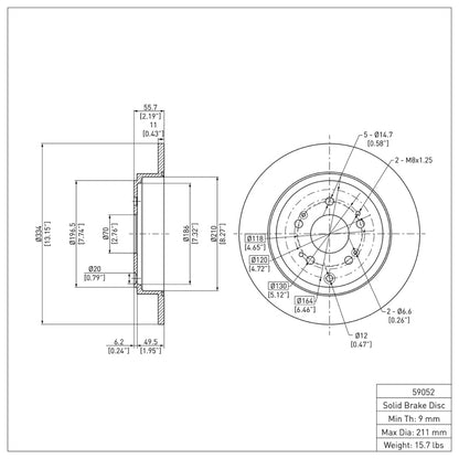 DFC 06-14 Honda Ridgeline Rear Brake Rotor