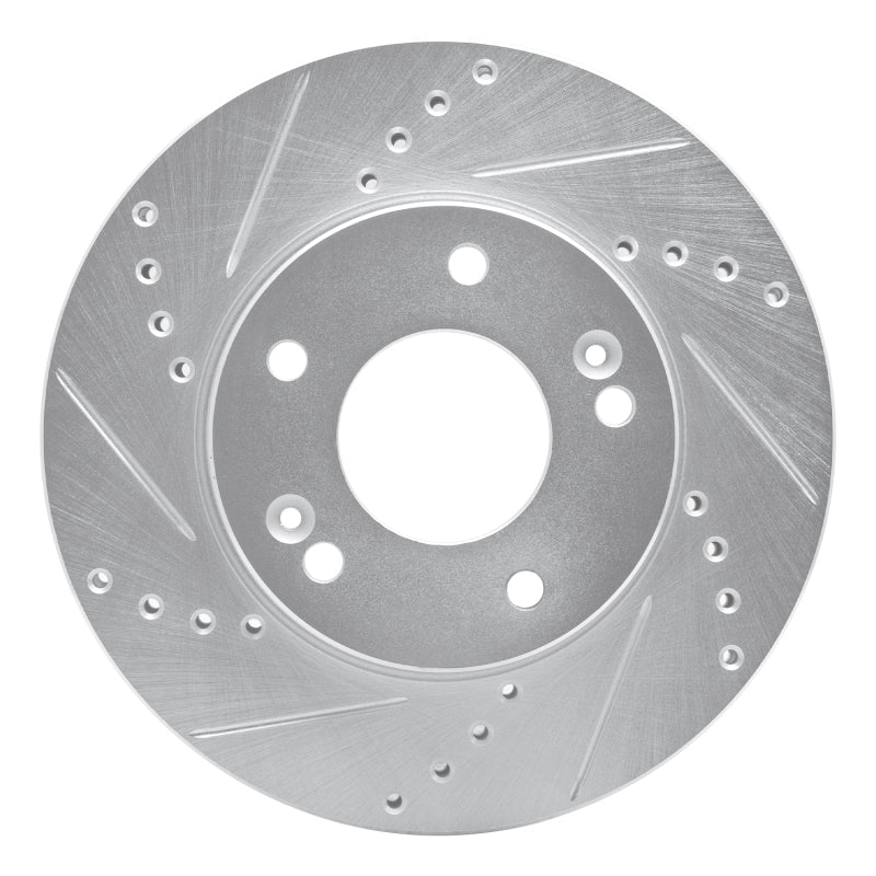 R1 Concepts R1 10-11 Kia SOUL Front Left Drilled & Slotted Silver Brake Rotor