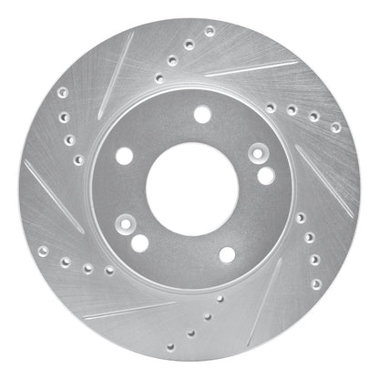 R1 Concepts R1 10-11 Kia SOUL Front Left Drilled & Slotted Silver Brake Rotor