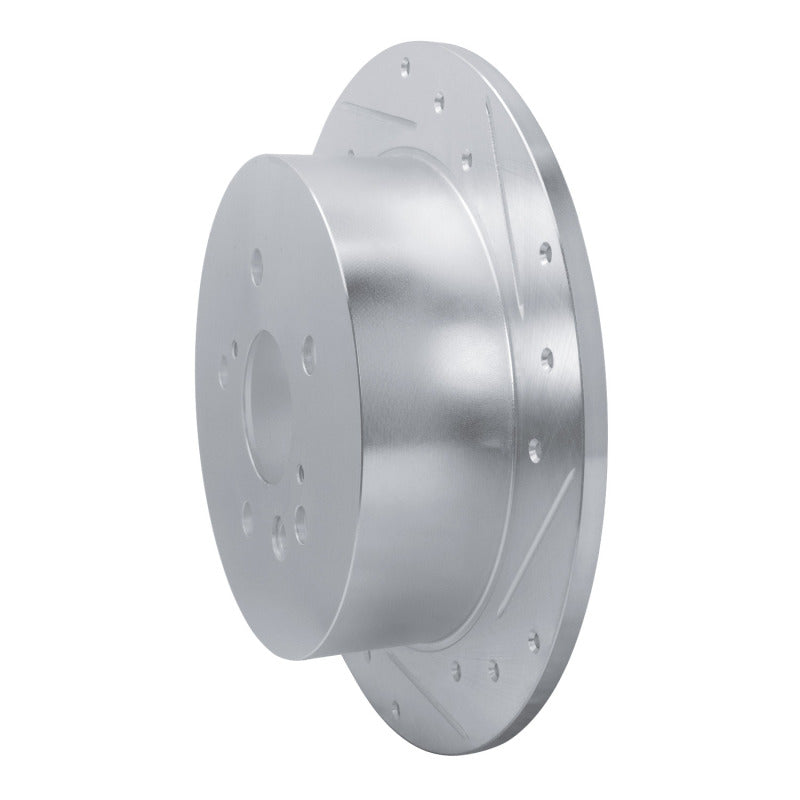 R1 Concepts R1 09-15 Toyota Venza Rear Right Drilled & Slotted Silver Brake Rotor