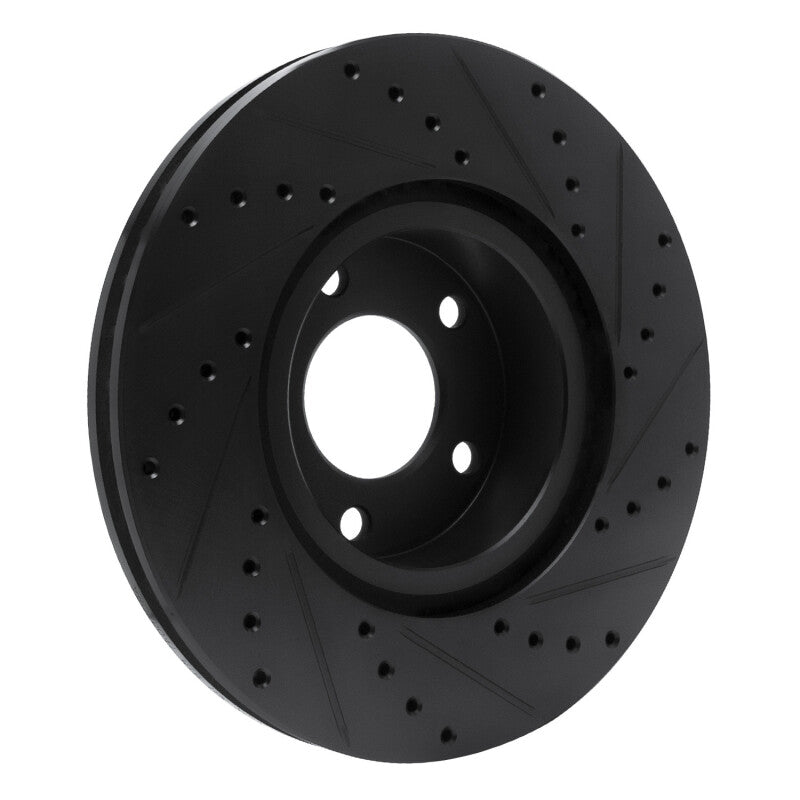 R1 Concepts R1 97-01 Cadillac CATERA Front Left Drilled & Slotted Black Brake Rotor