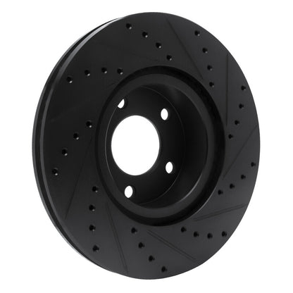 R1 Concepts R1 97-01 Cadillac CATERA Front Left Drilled & Slotted Black Brake Rotor