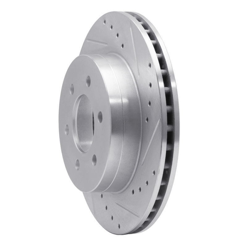 R1 Concepts R1 97-02 Dodge Dakota 4WD Front Right Drilled & Slotted Silver Brake Rotor