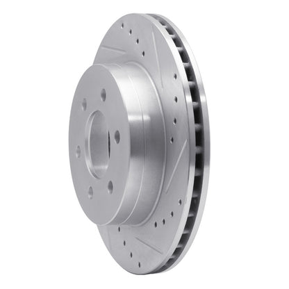 R1 Concepts R1 97-02 Dodge Dakota 4WD Front Right Drilled & Slotted Silver Brake Rotor