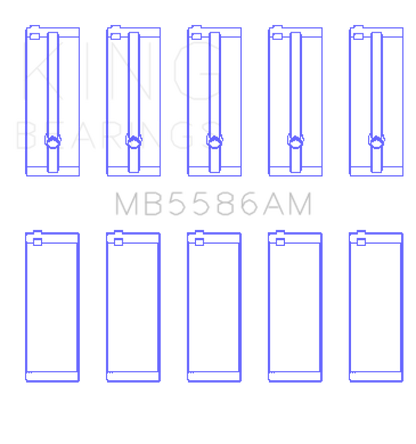 King Engine Bearings Isuzu 4Ze1 Sohc 8V (Size +0.50mm) Main Bearing Set