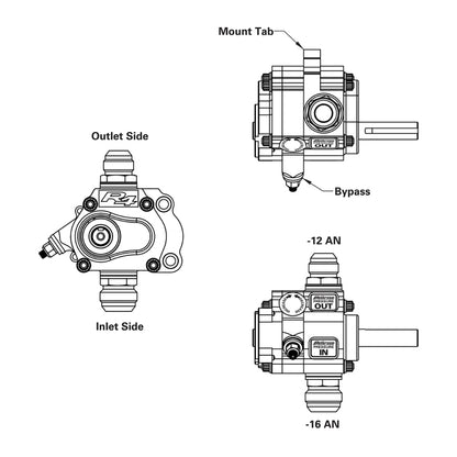 Peterson Fluid Systems R4 1-Stage Oil Pump - Right Side Mount - HV - Rear Drive