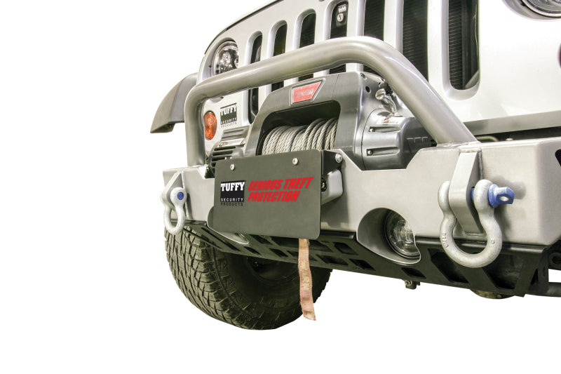 Tuffy Products Tuffy Flipup License Plate Holder- Winch W/Hawse- Blk