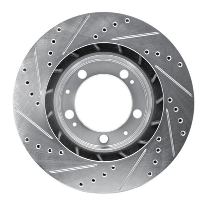 R1 Concepts R1 86-91 Porsche 928 Left Front Drilled & Slotted Silver Brake Rotor