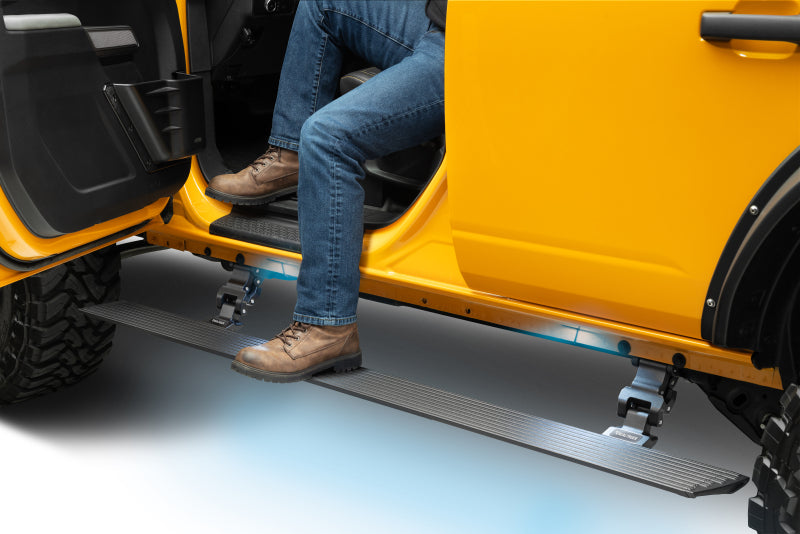 Go Rhino RealTruck 21-24 Ford Bronco 4dr VoltStep Electric Running Board Kit (No Drill) - Tex. Blk
