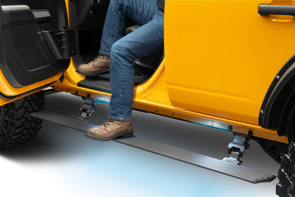Go Rhino RealTruck 21-24 Ford Bronco 4dr VoltStep Electric Running Board Kit (No Drill) - Tex. Blk