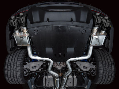 AWE Tuning AWE 2024 Ford Mustang Dark Horse S650 RWD SwitchPath Cat-Back Exhaust w/ Quad Diamond Black Tips